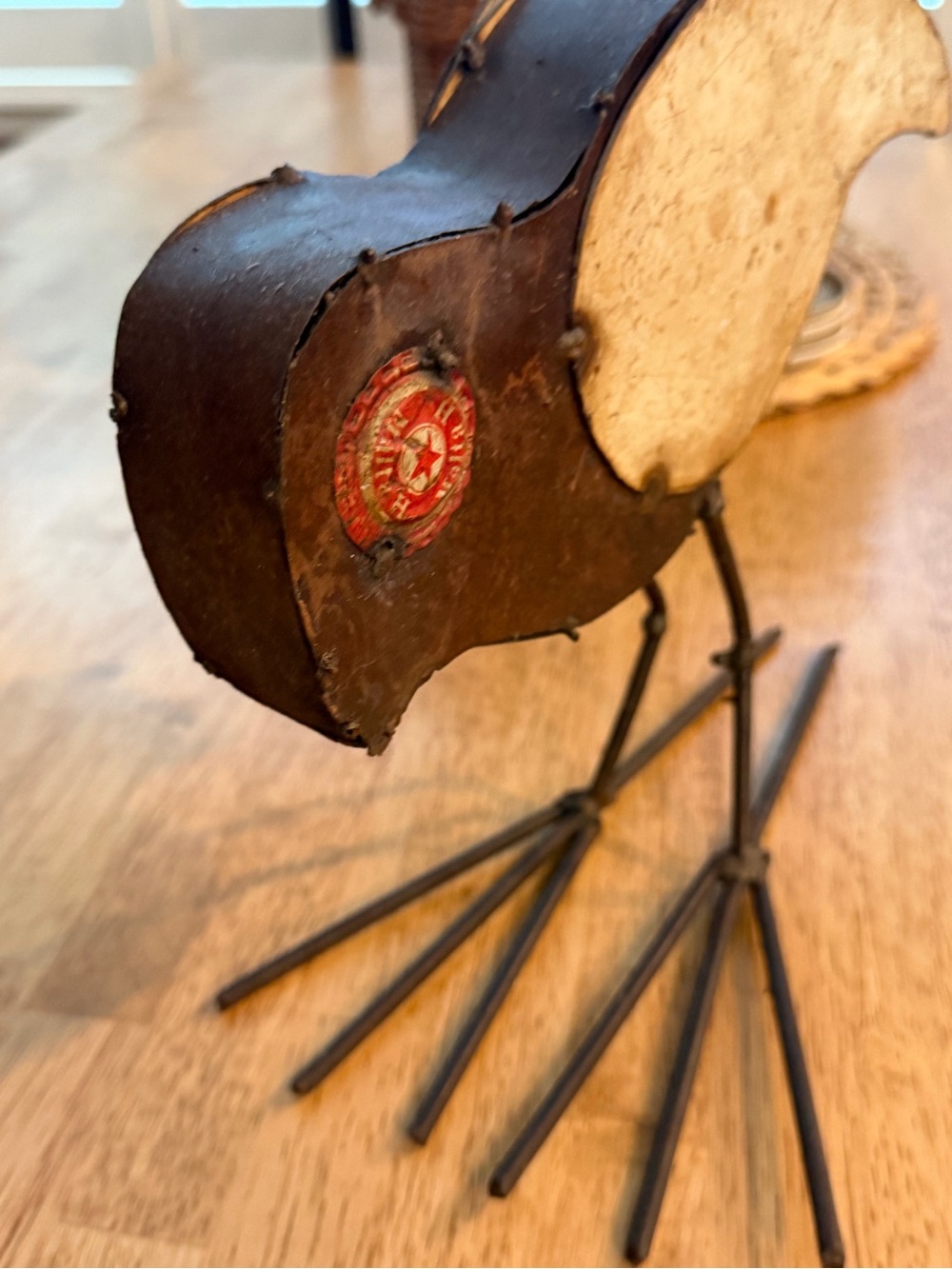 Rustic Metal Bird Sculpture - Picture 3 of 4